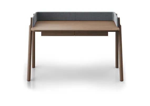 Стол письменный Basic 140*60 см (натуральный дуб, серый твид)