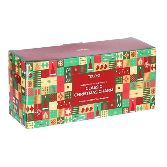 Набор ёлочных украшений classic christmas charm из коллекции new year essential