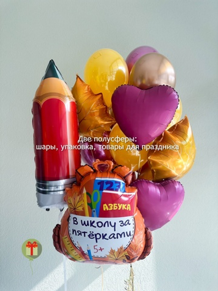 Набор шаров В школу за пятерками