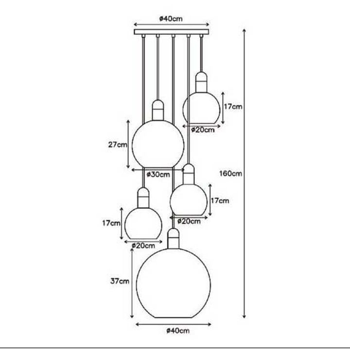 Подвесная люстра Lucide Julius 34438/05/65