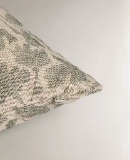 ZARA HOME НАВОЛОЧКА ДЛЯ ДЕКОРАТИВНОЙ ПОДУШКИ С ЦВЕТОЧНЫМ УЗОРОМ, СИНИЙ
