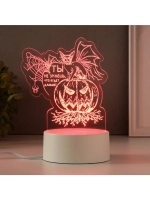Светильник 3D ночник RISALUX «Тыква», LED RGB, от сети