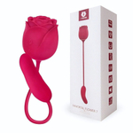 Розовый вибромассажер Immortal Flower 7 (Цвет: розовый)