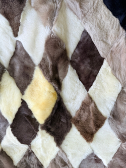 Покрывало меховое ковер из шкуры овчины