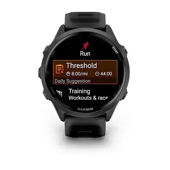 Умные часы Garmin Forerunner 570 - 47 мм сланцево-серый алюминий с черным ремешком
