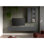 Модульная стенка в гостиную Серый Графит 180х33х160 см