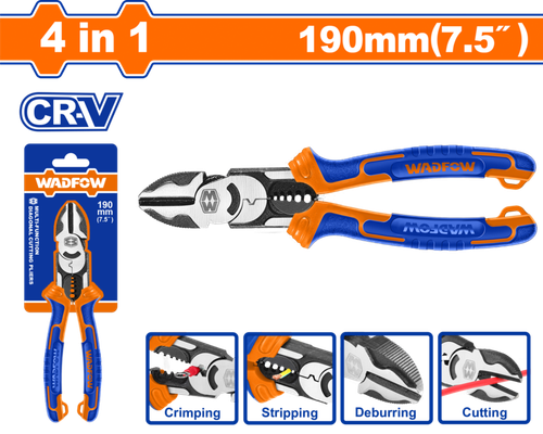 Бокорезы многофункциональные 190 мм 4 в 1 (6/36) WADFOW WPL3778