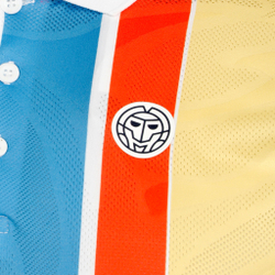 Мужское теннисное поло BIDI BADU Paris Polo Men - White, Multicoloured