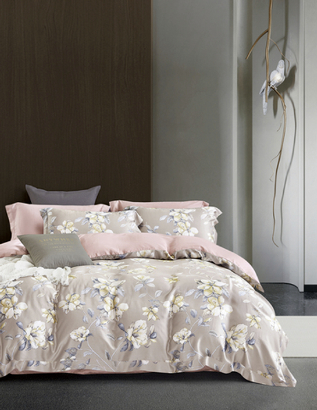 Постельноe белье 2 спальное евро Luxe Dream Peony T1006E