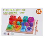 Развивающая игрушка 4 в 1 деревянная (2 вида сортер, 2 рыбалка), коробка C-41643
