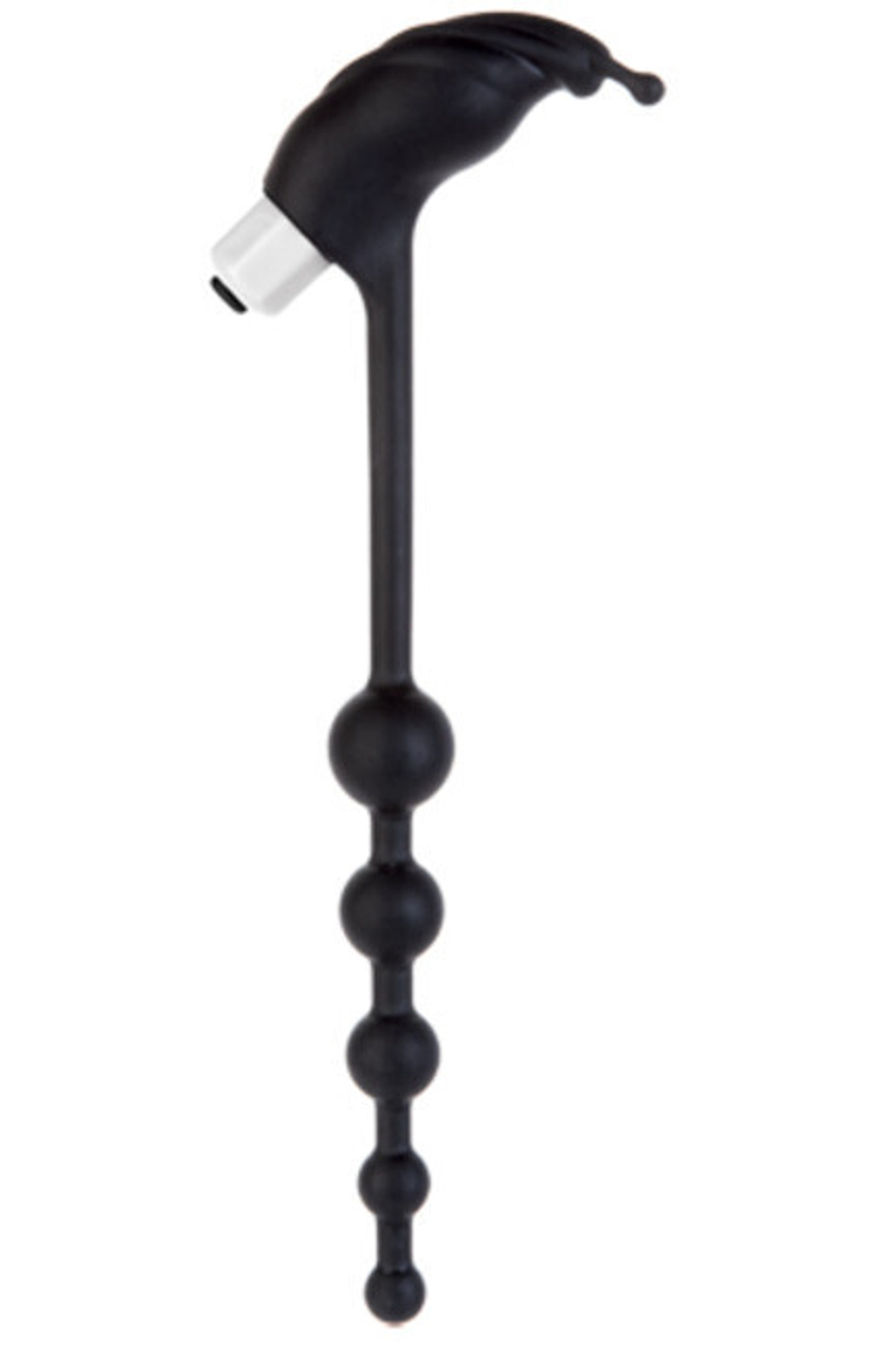 Анальная елочка c клиторальным вибростимулятором MOOD KINKY TICKLER (Цвет: черный)