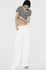 Джинсы wide leg с высокой посадкой — zw collection