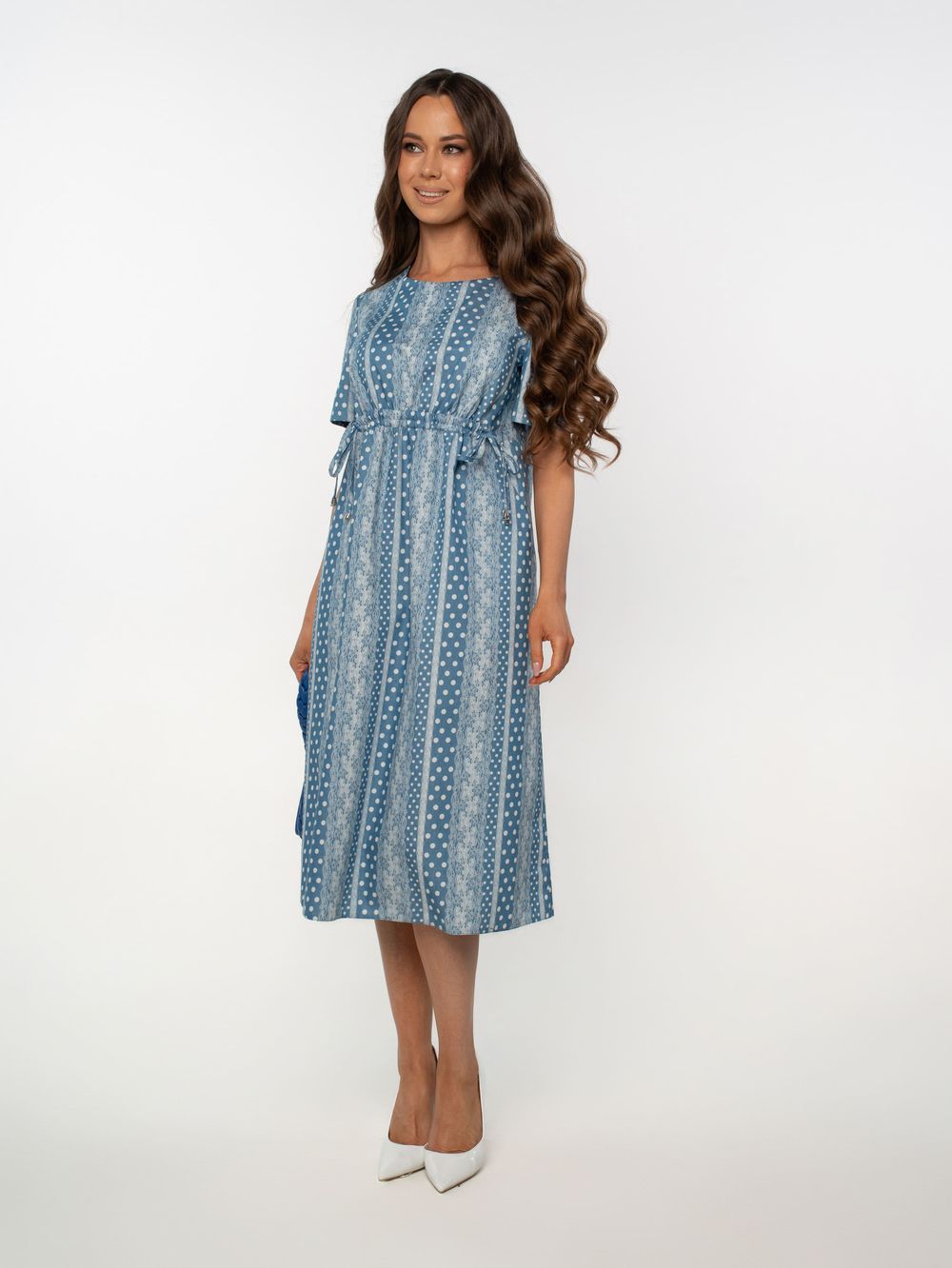 Платье Цветы лета (голубое) П15802-18М LT Collection