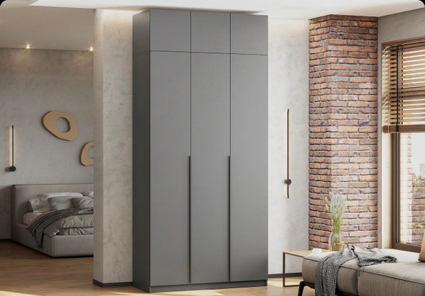 АКЦИЯ!!!Шкаф с антресолью ш.120*в.260 цвет белый, графит и бежевый. В наличии !!!