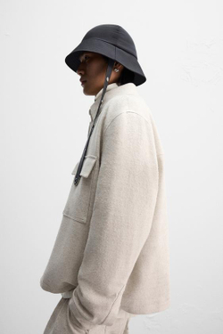 ZARA X NANUSHKA ТОНКАЯ КУРТКА С КАРМАНАМИ, ЭКРЮ