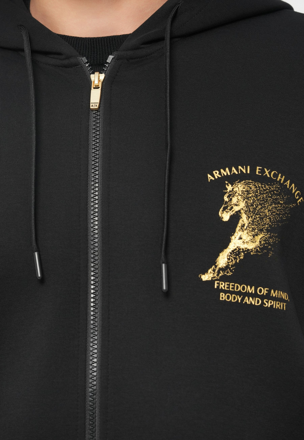 Armani Exchange UNISEX - Толстовка на молнии - Чёрный