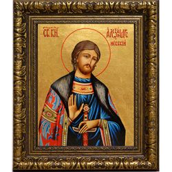 Александр Невский. Икона на холсте