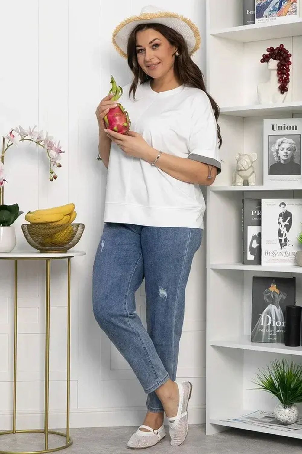 Блуза Софья (белая) Б13940-1М LT Collection