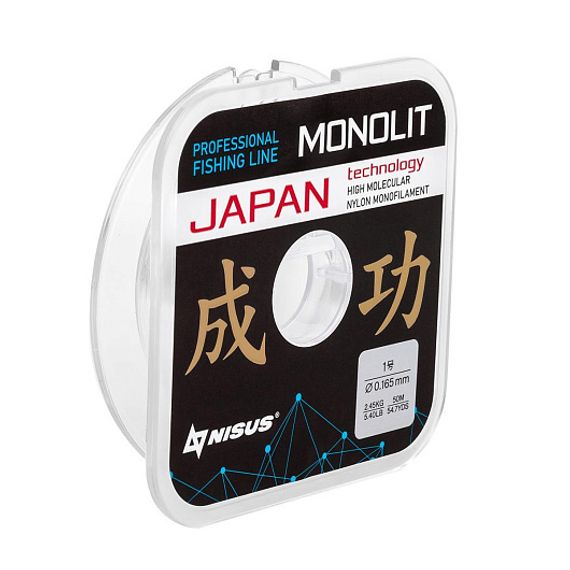 Леска MONOLIT 0,165mm/50m Nylon Transparent (N-MO-0.165-50) Nisus