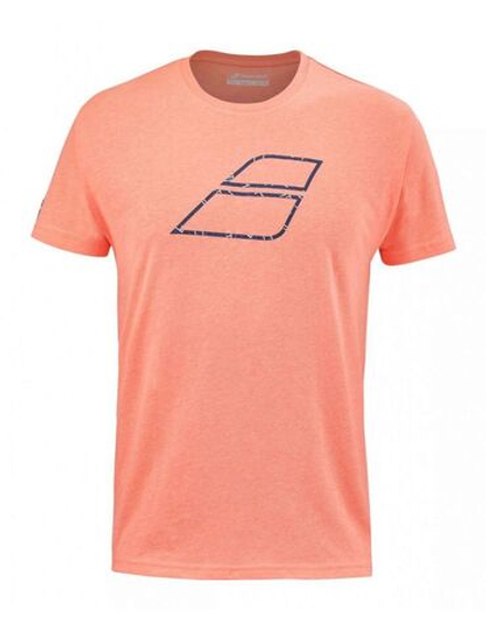 Мужская теннисная футболка Babolat Big Flag Tee Men - fluo strike heather