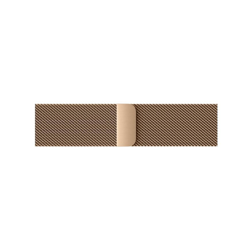 Стальной миланский сетчатый браслет Apple Milanese Loop, золотой, для Apple Watch 44, 45, 46 мм, Ultra и Ultra 2 (дизайн 2024), S/M