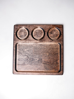 Менажница черная квадратная 3 круга