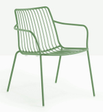 Лаунж-кресло металлическое Pedrali Nolita, зеленый шалфей