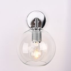 Бра Rh Utilitaire Globe Shade Single Sconce Silver By Imperiumloft