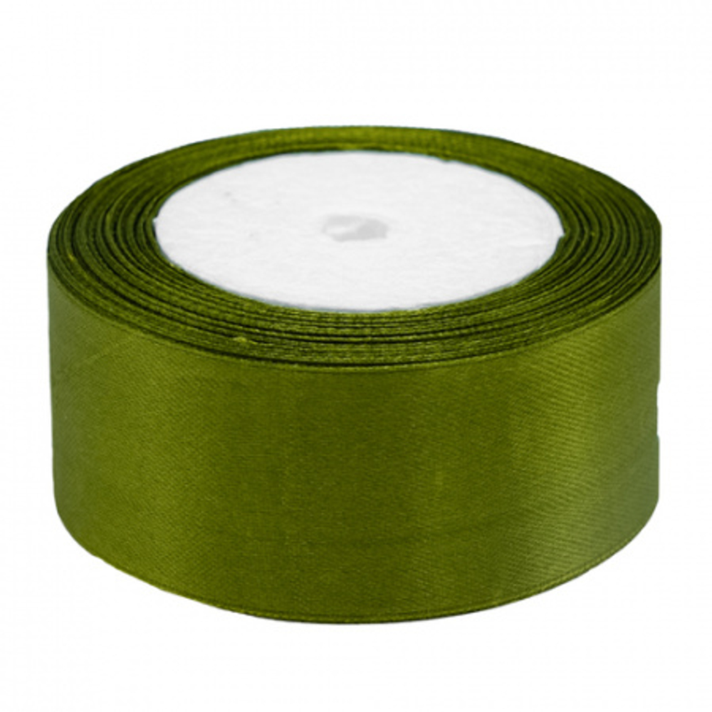 Лента Атласная 3,8см*22,85м Хаки