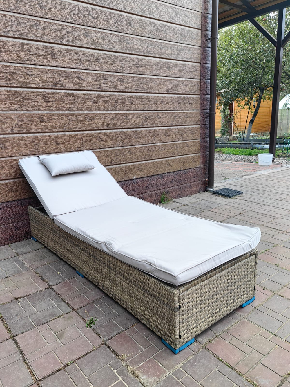 Шезлонг из искусственного ротанга Орландо цвет Greige