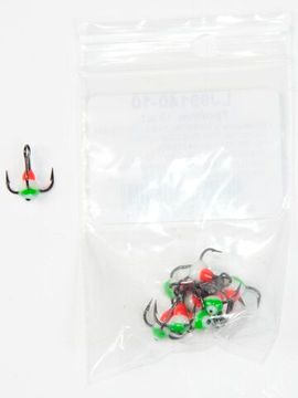 Крючок-тройник для приманок Lucky John с каплей цвет. разм.014/10