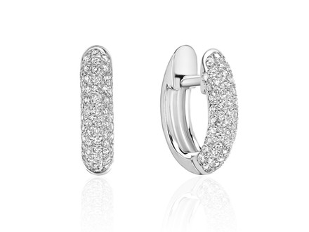 Детские серьги-конго с натуральными бриллиантами