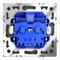 Розетка встраиваемая VOLTUM S70 с заземлением 16А, (черный матовый) vls040108