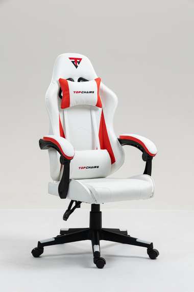 TopChairs Phantom бело-красный