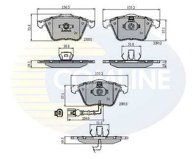 COMLINE - CBP11628-CML - Brake Pad Set, disc brake