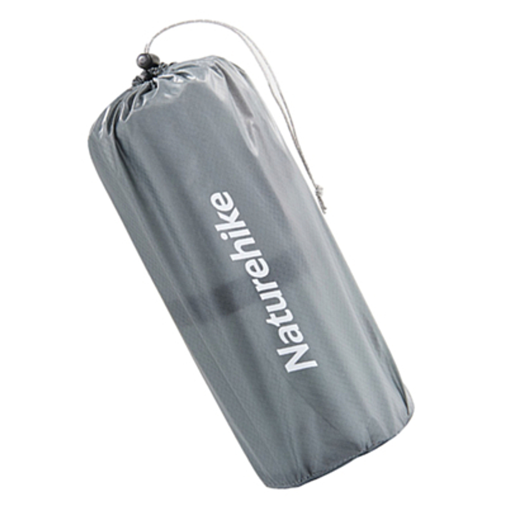 Коврик надувной Naturehike 183х58х7 см, овальный, серебристый карбон