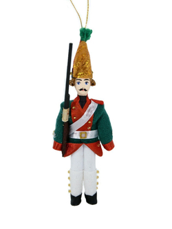 Кукла-подвеска сувенирная Гренадер. Елочная игрушка. Солдатик