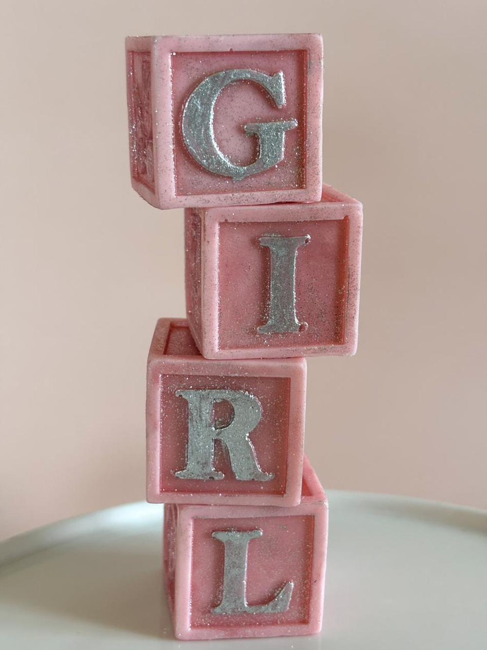 Фигурка из шок. глазури "Кубики розовые girl"