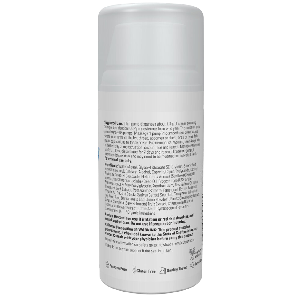 Now Foods Progesterone Cream 85 grams , Крем с прогестероном