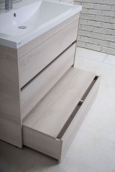 FAMILY База под раковину напольная с тремя выкатными ящиками, Pino Bianco, 580x470x845,FAMILY-580-3C-PIA-PB