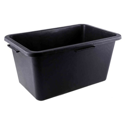 Таз пластиковый квадратный черный, 45 л