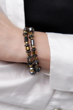 Coins Frame black gem Браслет арт.1350