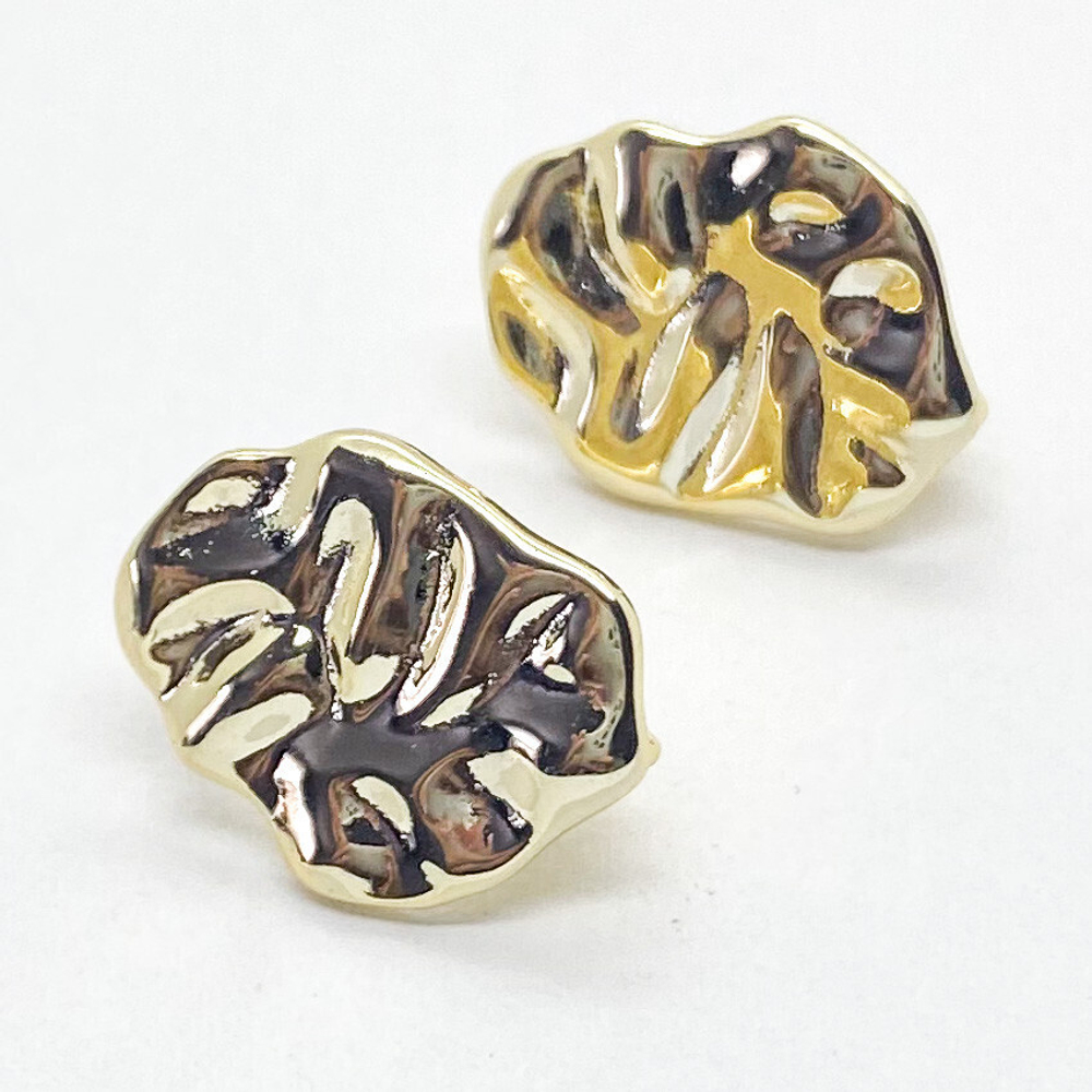 Ювелирные швензы с позолотой, размер 15*13 мм, цена за пару