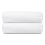 Простыня на резинке из плотного сатина белого цвета из коллекции essential, 200х200х30 см