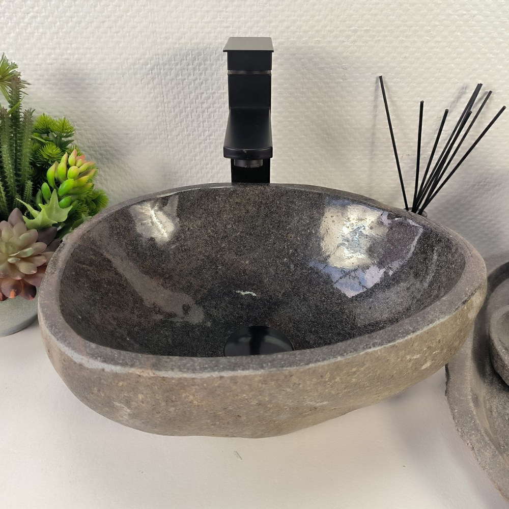 Раковина из речного камня RS-64868 37*29*15 0855
