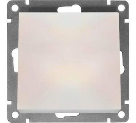 Выключатель одноклавишный "UNIVersal" серия "Афина", с/у, 10А, 220В, жемчуг (еврослот) (HU2311)