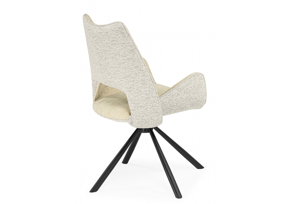 Стул на металлокаркасе Woodville Balaton 360 крутящийся beige, black, ножки черные