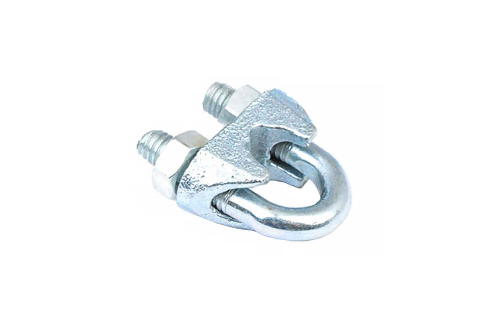 ЗАЖИМ ТРОСА СТРОЙБАТ DIN 741  8ММ (БЕЛЫЙ ЦИНК 2 ШТ)