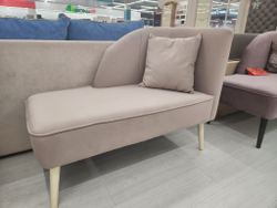 Диван "Берже" антивандальный велюр пудрового цвета