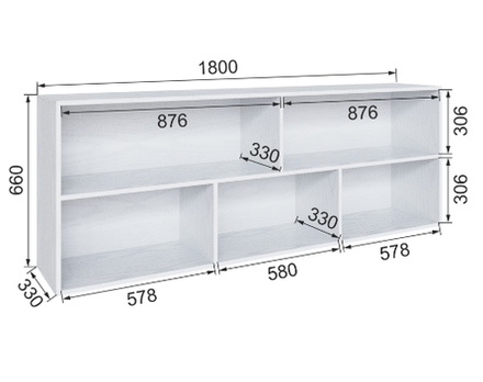 Полка навесная Бруклин 180ГНО-2